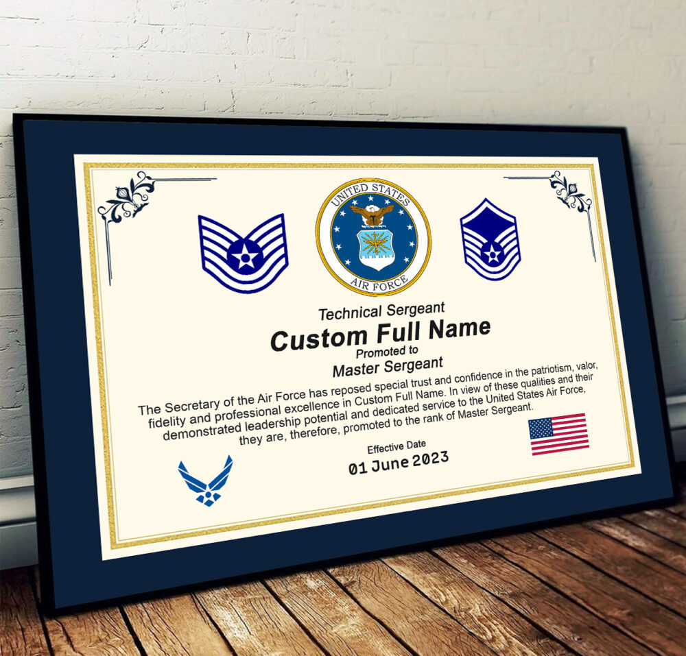 US Air Force, O 5 Air Force Lieutenant Colonel - Poster With Frame 16x12in (Recommended) - Image 2