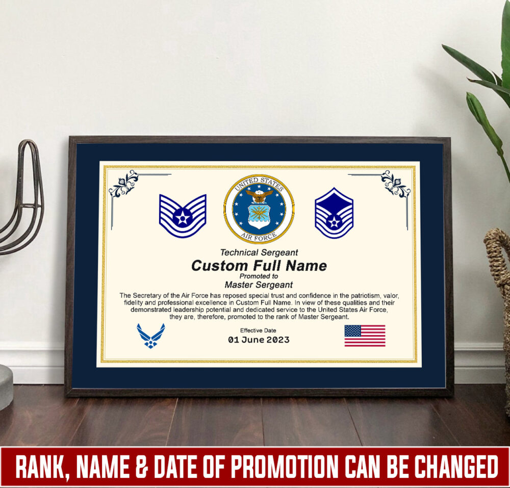 US Air Force, O 5 Air Force Lieutenant Colonel - Poster With Frame 16x12in (Recommended)