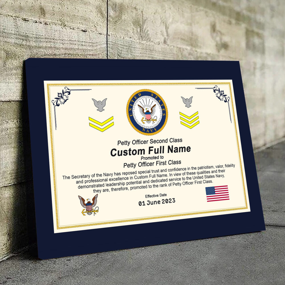 US Navy, E 3 Blue - Canvas (With Frame) 16x12in - Image 3