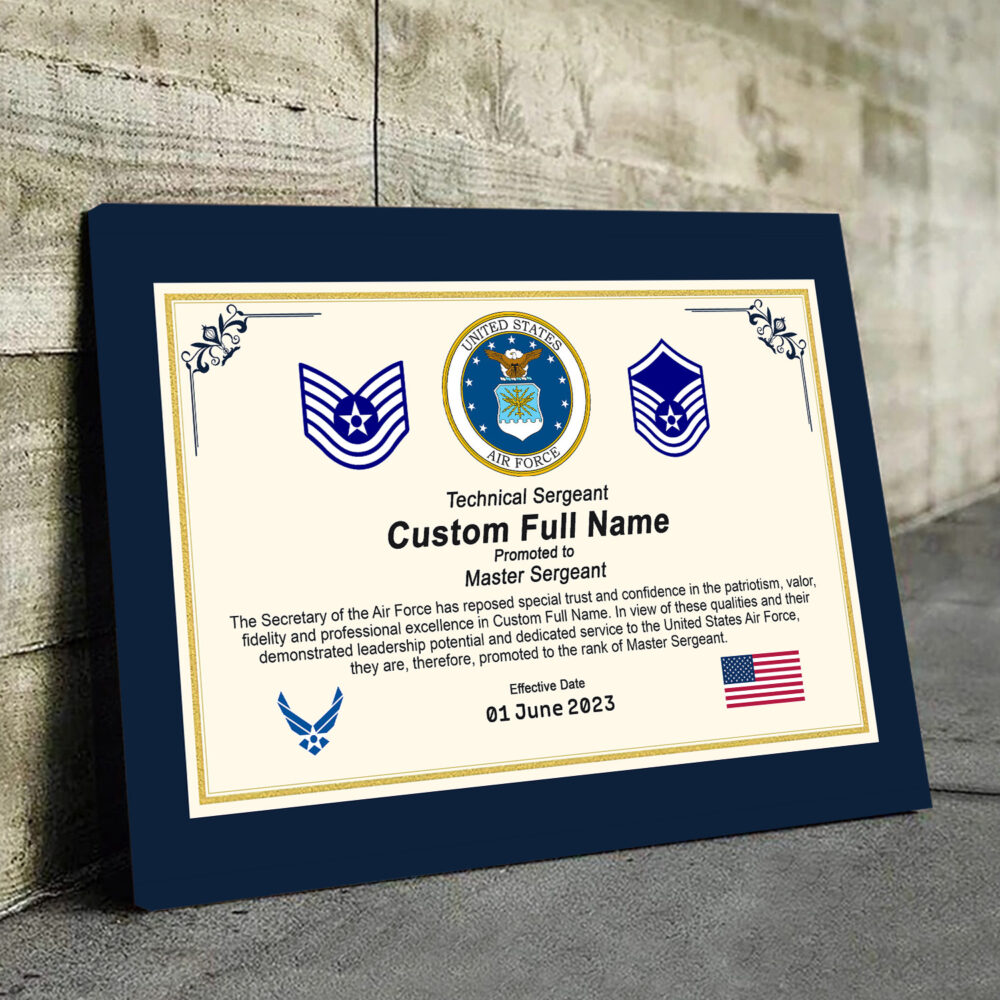 US Air Force, Duty, Honor, Country - Canvas (With Frame) 16x12in - Image 3
