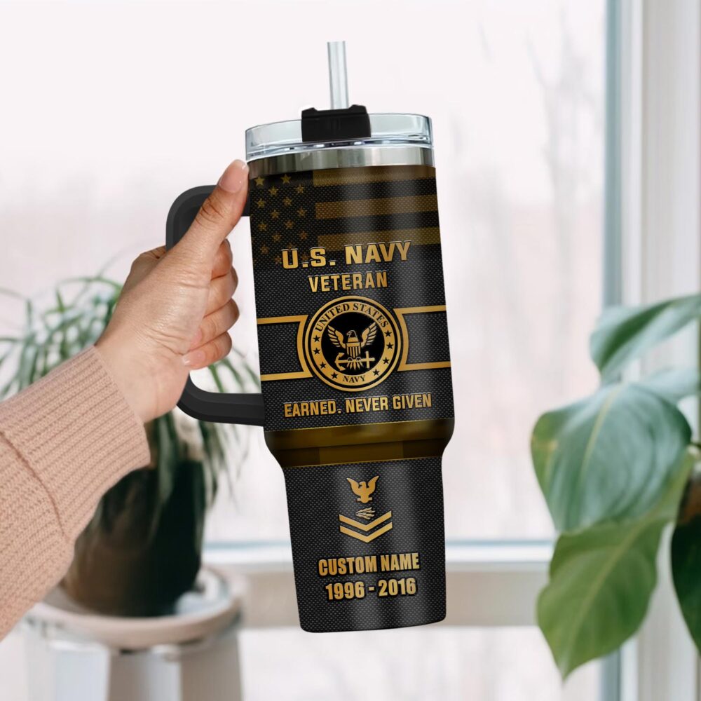 US Navy, Once A Sailor, Always A Sailor - Stainless Steel Tumbler 40oz - Image 2