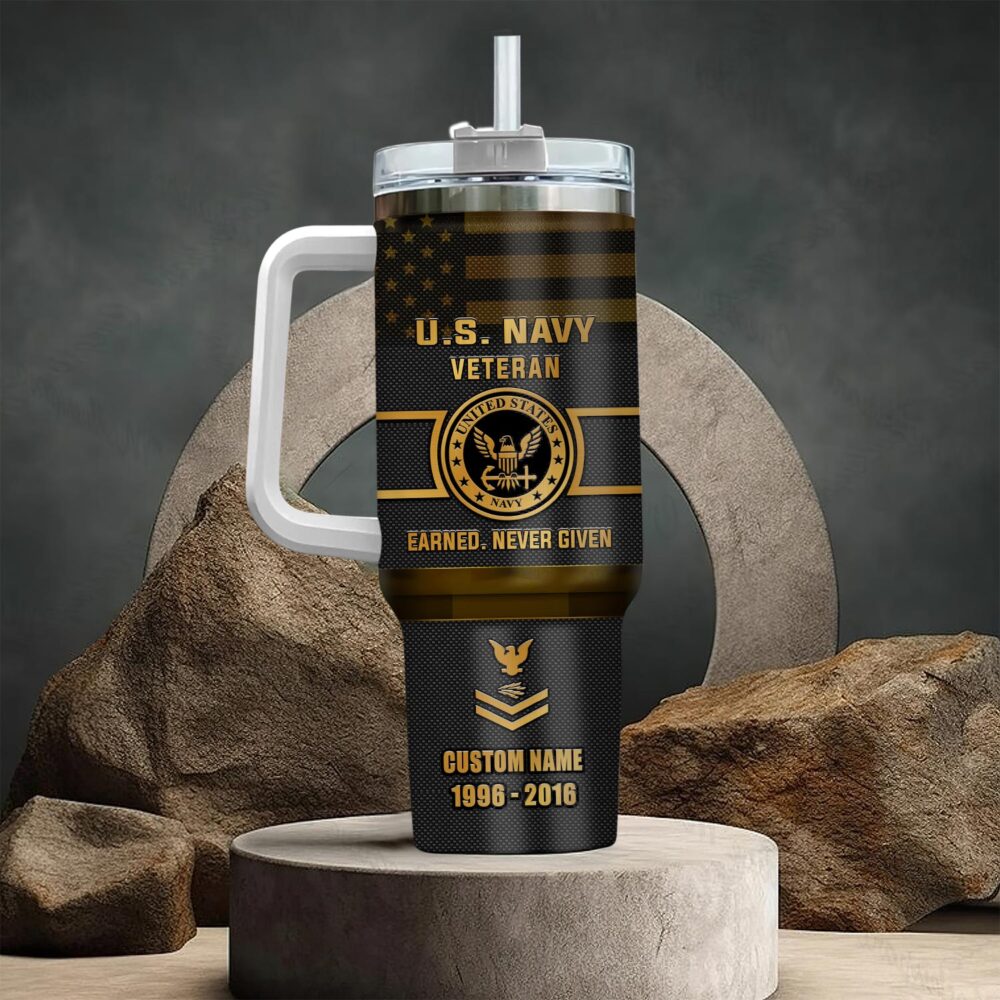 US Navy, Once A Sailor, Always A Sailor - Stainless Steel Tumbler 40oz - Image 3