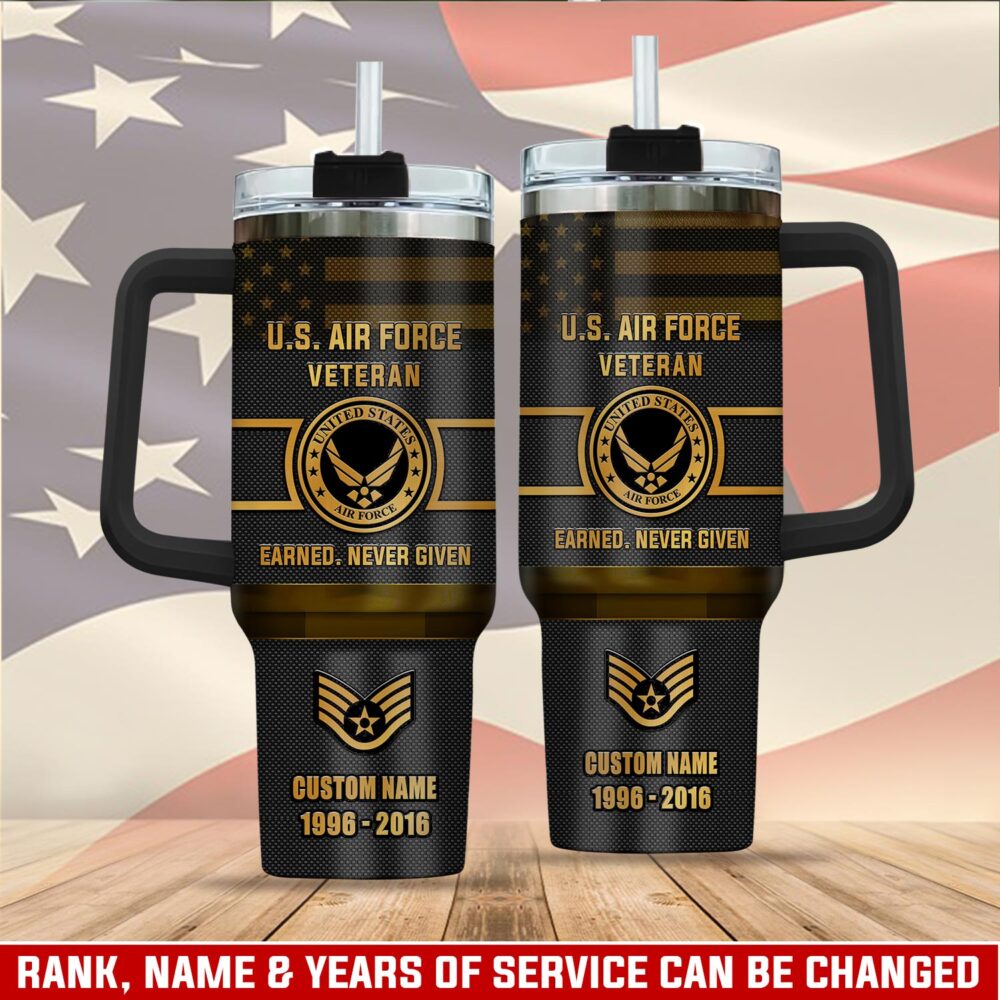 US Air Force , E 7 Air Force Master Sergeant - Stainless Steel Tumbler 40oz