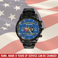 US Navy, Honor - Courage - Commitment - Black Stainless Steel Watch