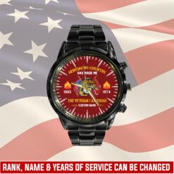 US Marine Corps, No One Gets Left Behind - Black Stainless Steel Watch