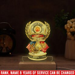 US Marine Corps, Freedom Isn't Free - Personalized Led Lamp