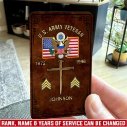 US Army, Remember - Honor - Respect - Printed Metal Card