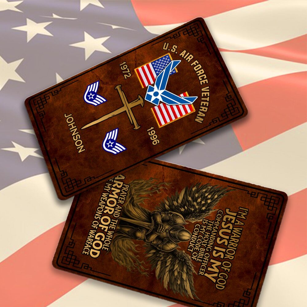 US Air Force , E 6 Air Force Technical Sergeant - Printed Metal Card - Image 2
