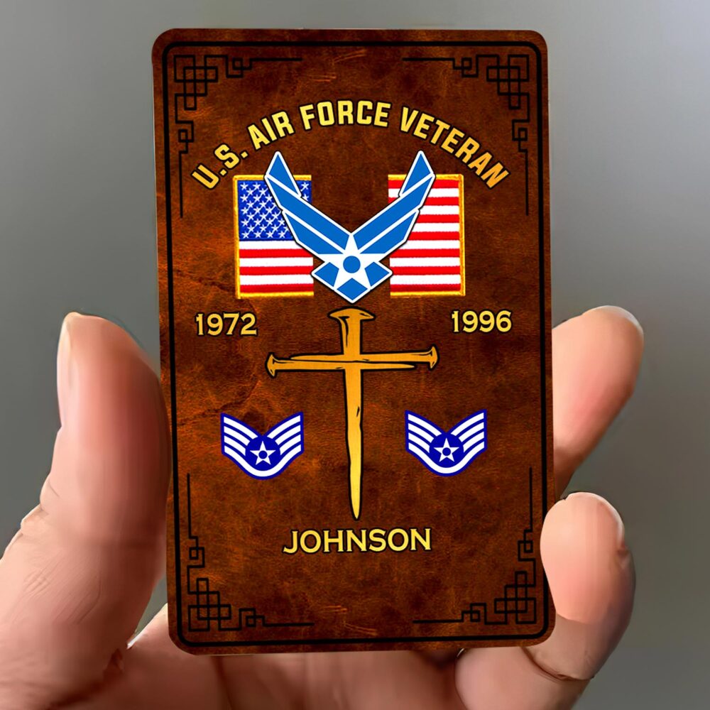 US Air Force , E 6 Air Force Technical Sergeant - Printed Metal Card - Image 3