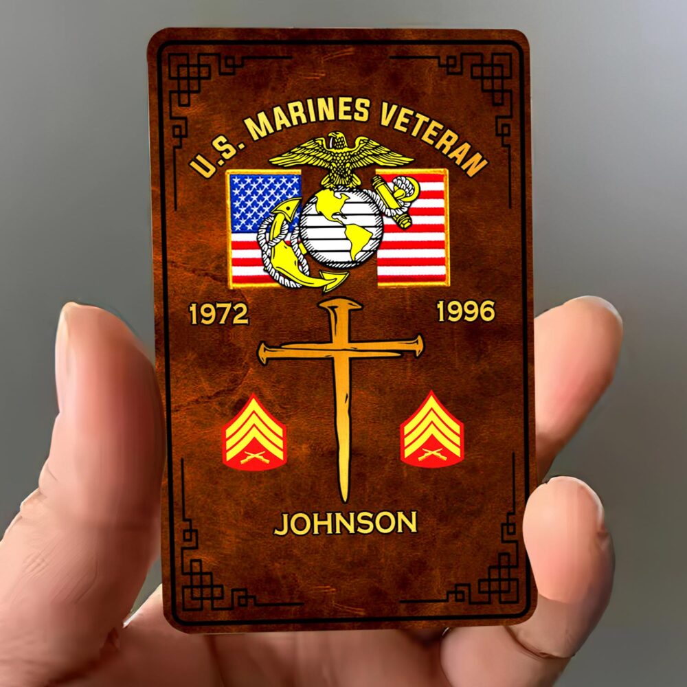 US Marine Corps, I Walked The Walk - Printed Metal Card - Image 3
