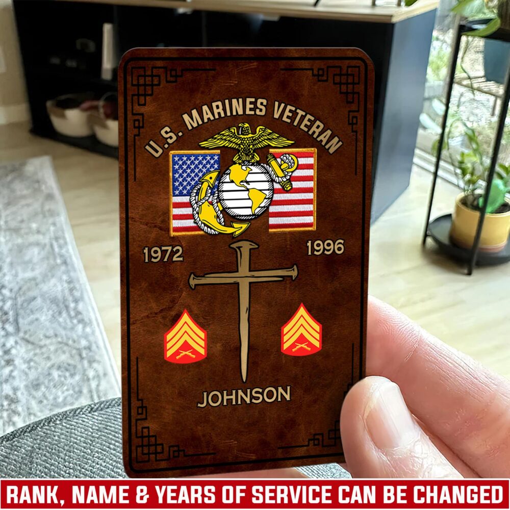 US Marine Corps, I Walked The Walk - Printed Metal Card