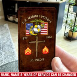 US Marine Corps, I Walked The Walk - Printed Metal Card