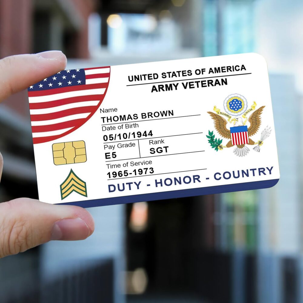 US Army, Lest We Forget - Printed Metal Card - Image 2
