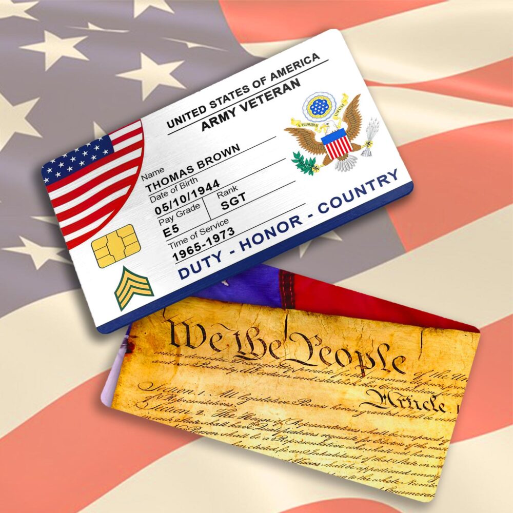 US Army, Lest We Forget - Printed Metal Card - Image 3