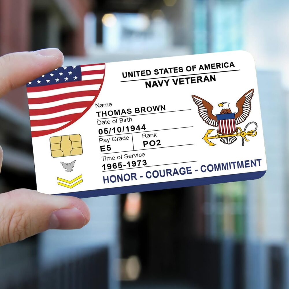 US Navy, E 5 Gold - Printed Metal Card - Image 2