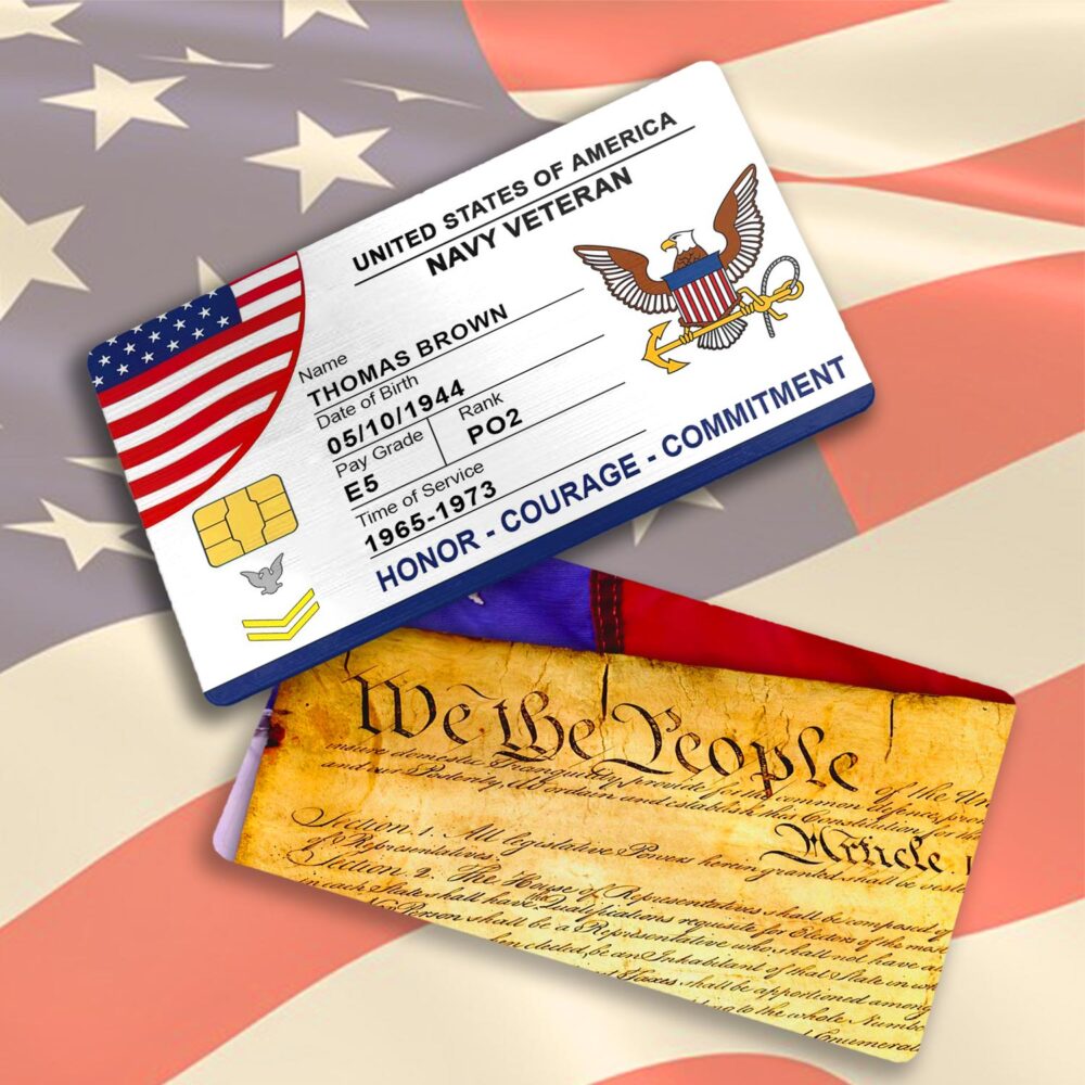 US Navy, E 5 Gold - Printed Metal Card - Image 3