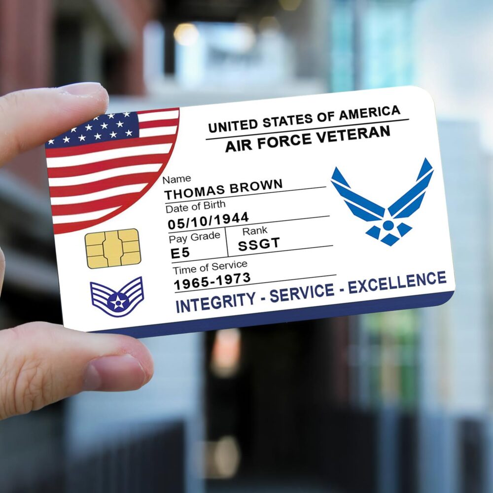 US Air Force , We Own The Sky - Printed Metal Card - Image 2