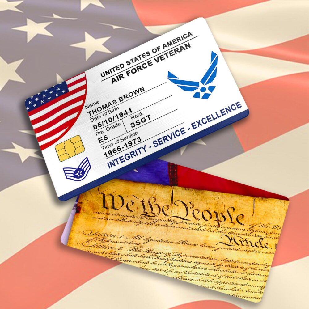 US Air Force , We Own The Sky - Printed Metal Card - Image 3