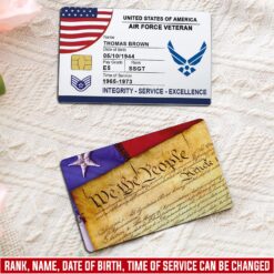 US Air Force , We Own The Sky - Printed Metal Card