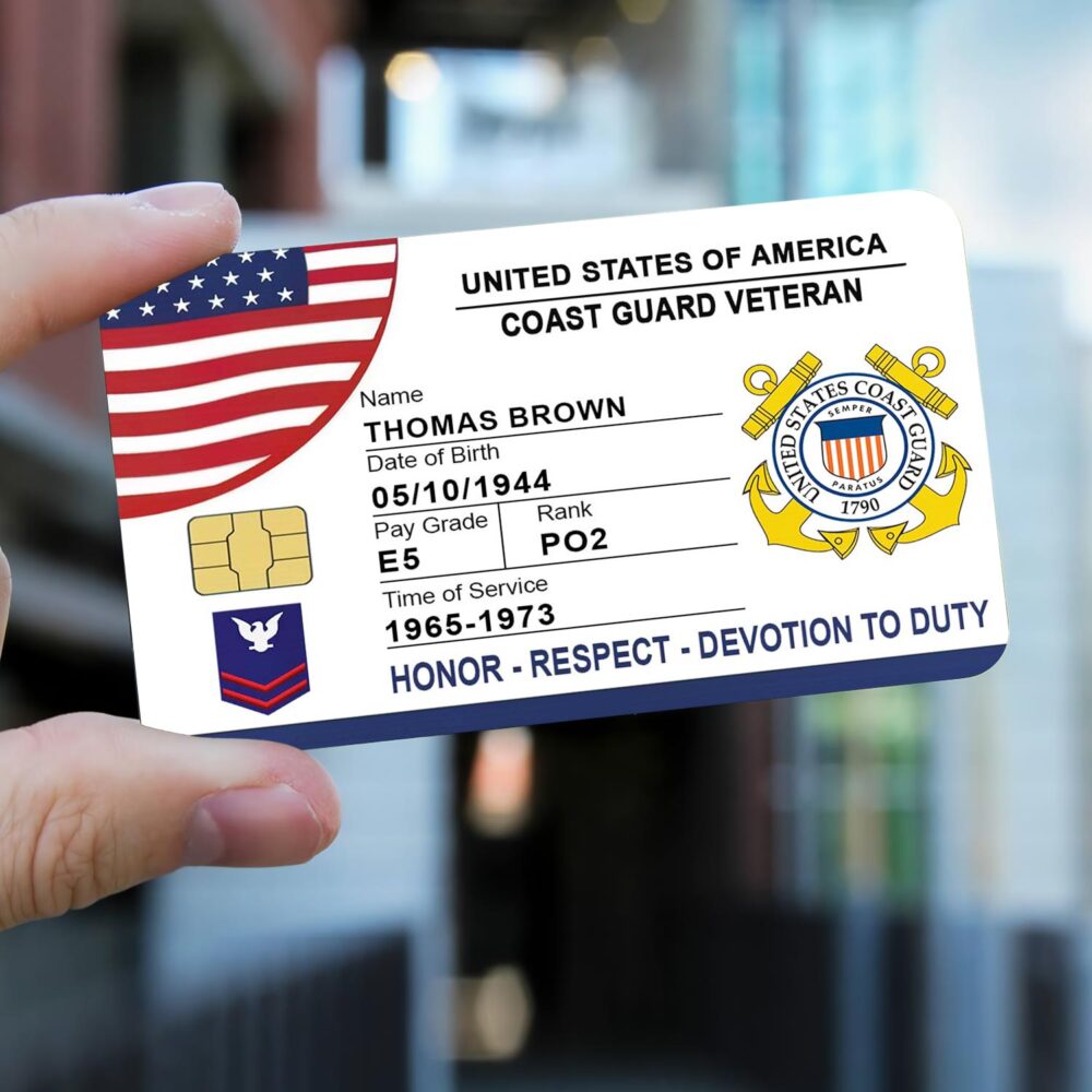 US Coast Guard, Served With Pride - Printed Metal Card - Image 2