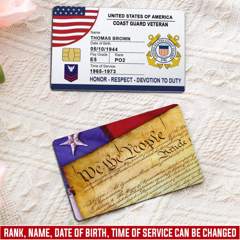 US Coast Guard, Served With Pride - Printed Metal Card