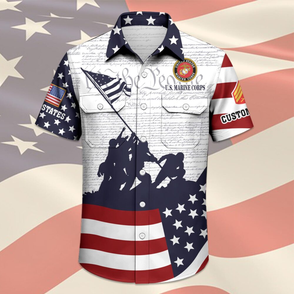 US Marine Corps, E 2 Marines Private First Class - Cargo Shirt - Image 3