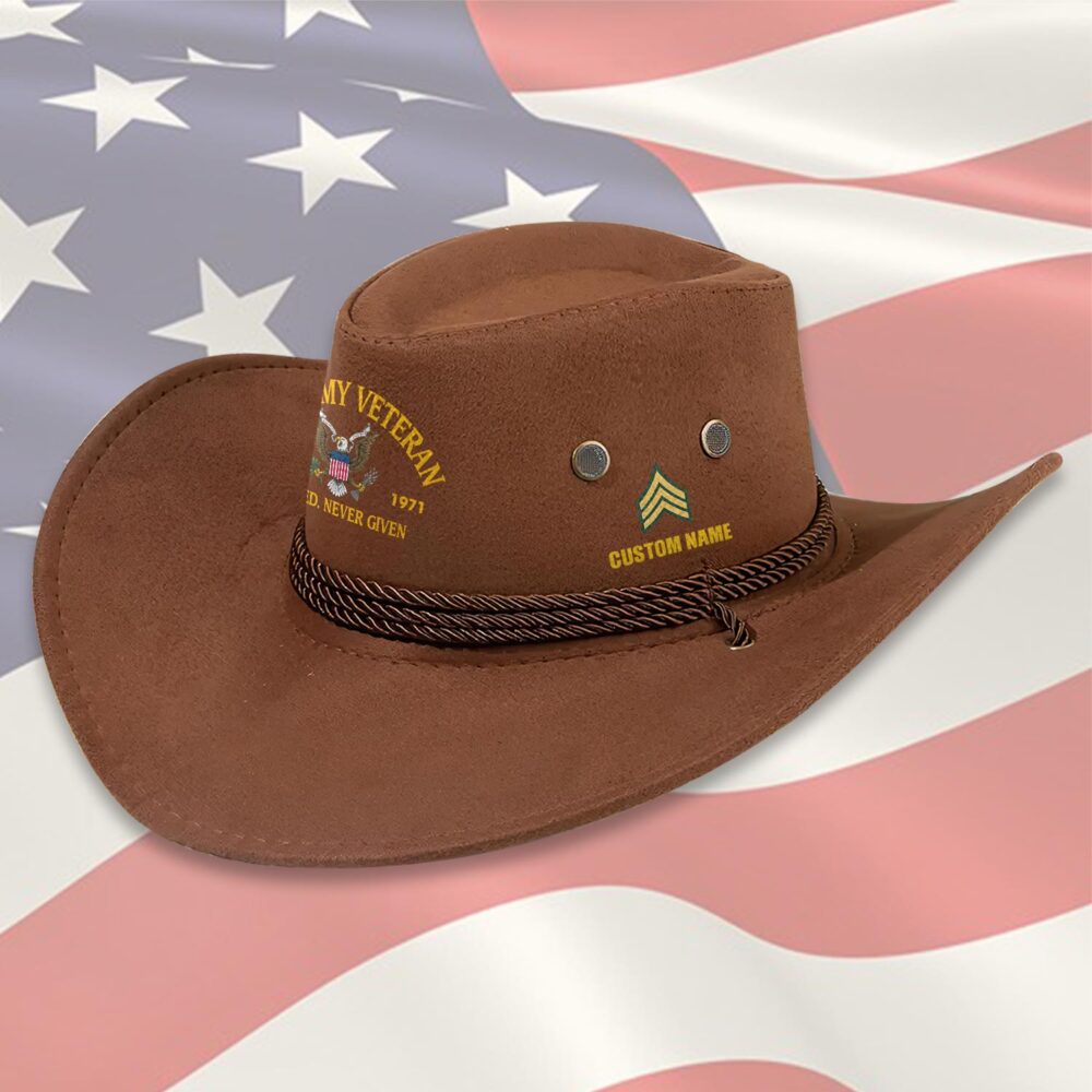 US Army, I Walked The Walk - Cowboy Hat - Image 3