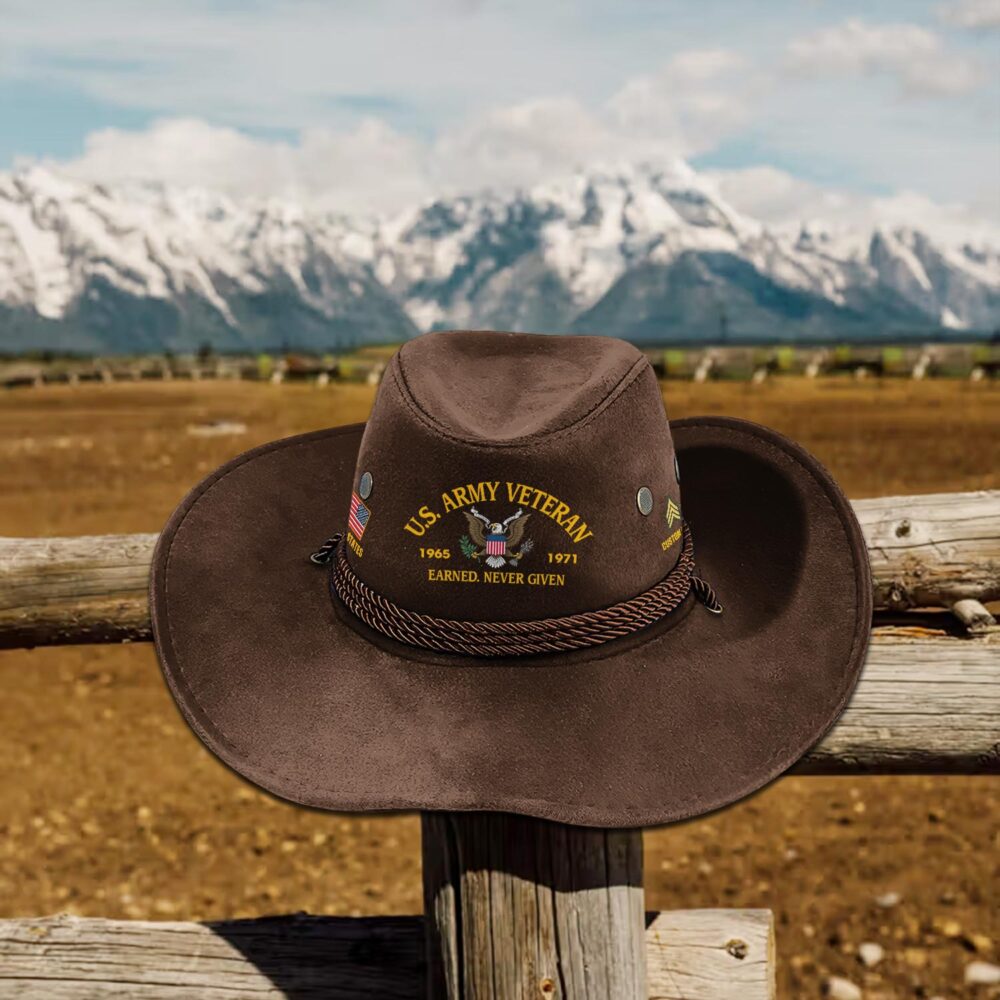 US Army, I Walked The Walk - Cowboy Hat - Image 4