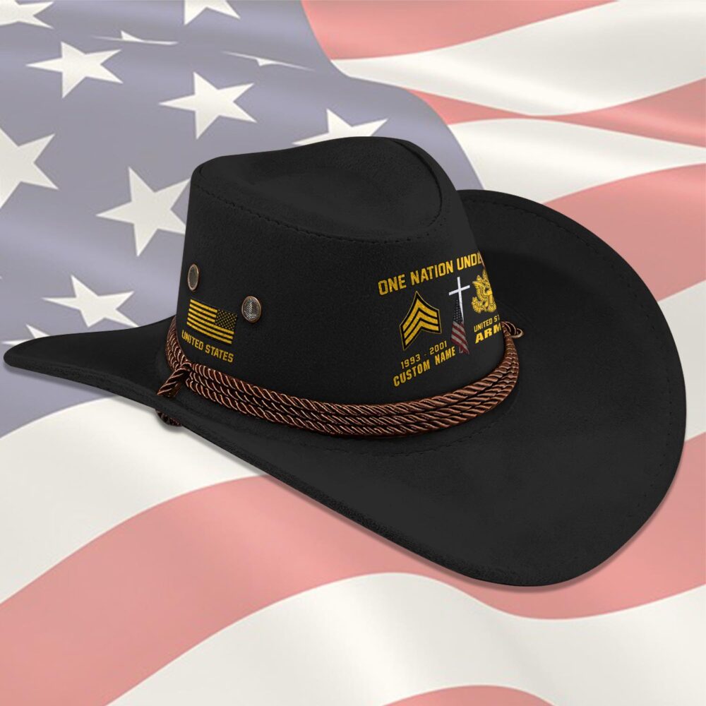 US Army, E 8 Army Master Sergeant - Cowboy Hat - Image 2