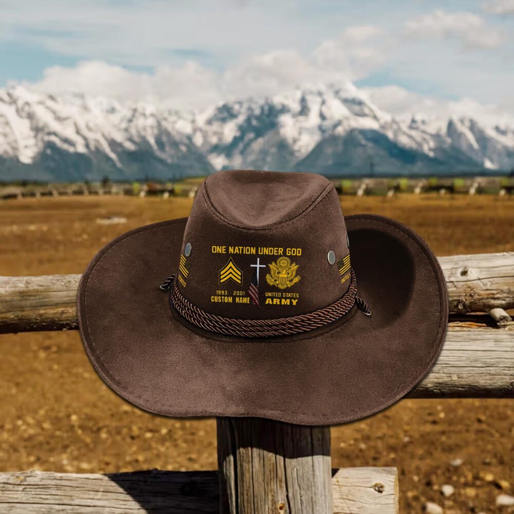 US Army, E 8 Army Master Sergeant - Cowboy Hat - Image 4