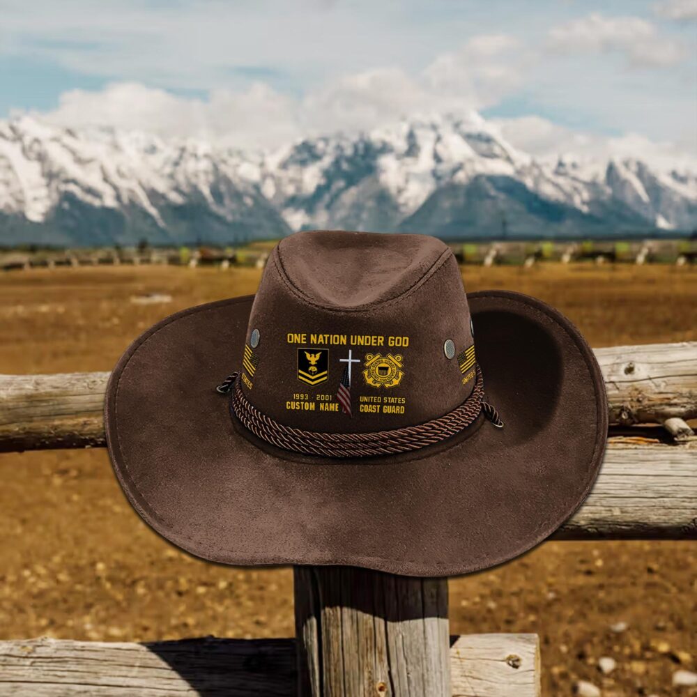 US Coast Guard, E 4 Gold - Cowboy Hat - Image 4