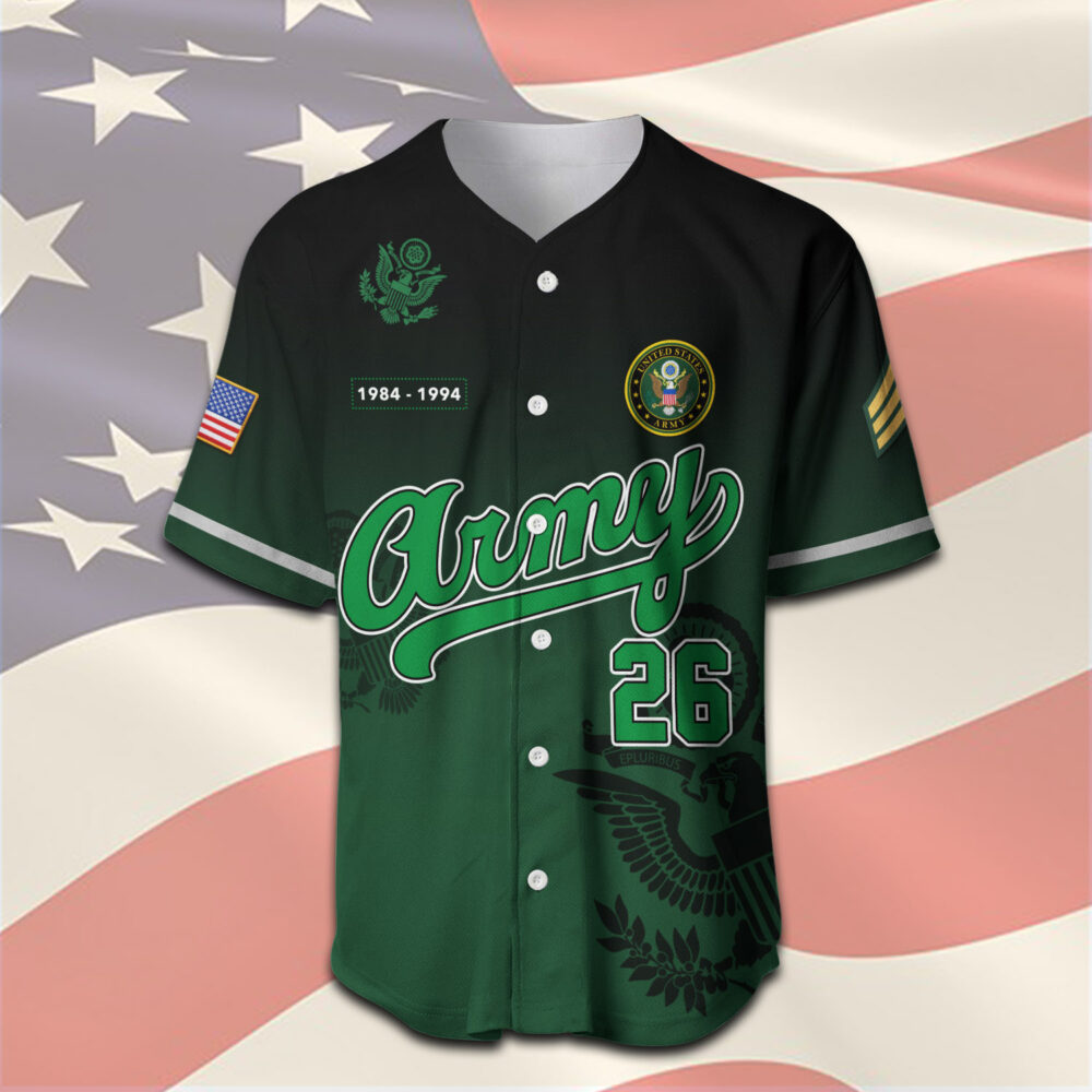 US Army, Freedom Over Fear - Baseball Jersey - Image 2