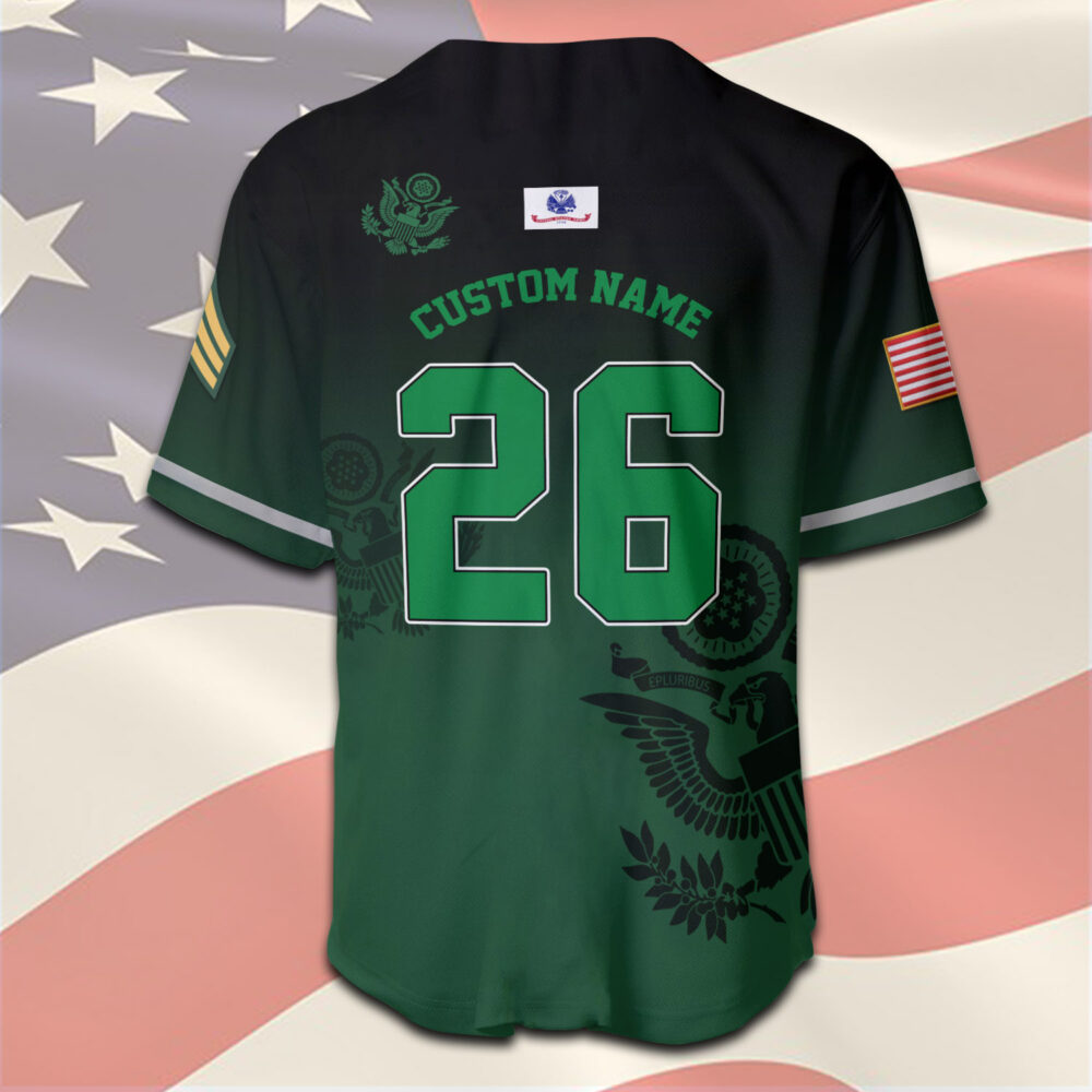 US Army, Freedom Over Fear - Baseball Jersey - Image 3