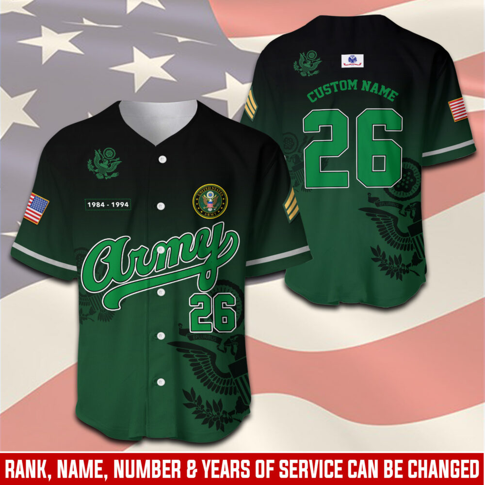 US Army, Freedom Over Fear - Baseball Jersey