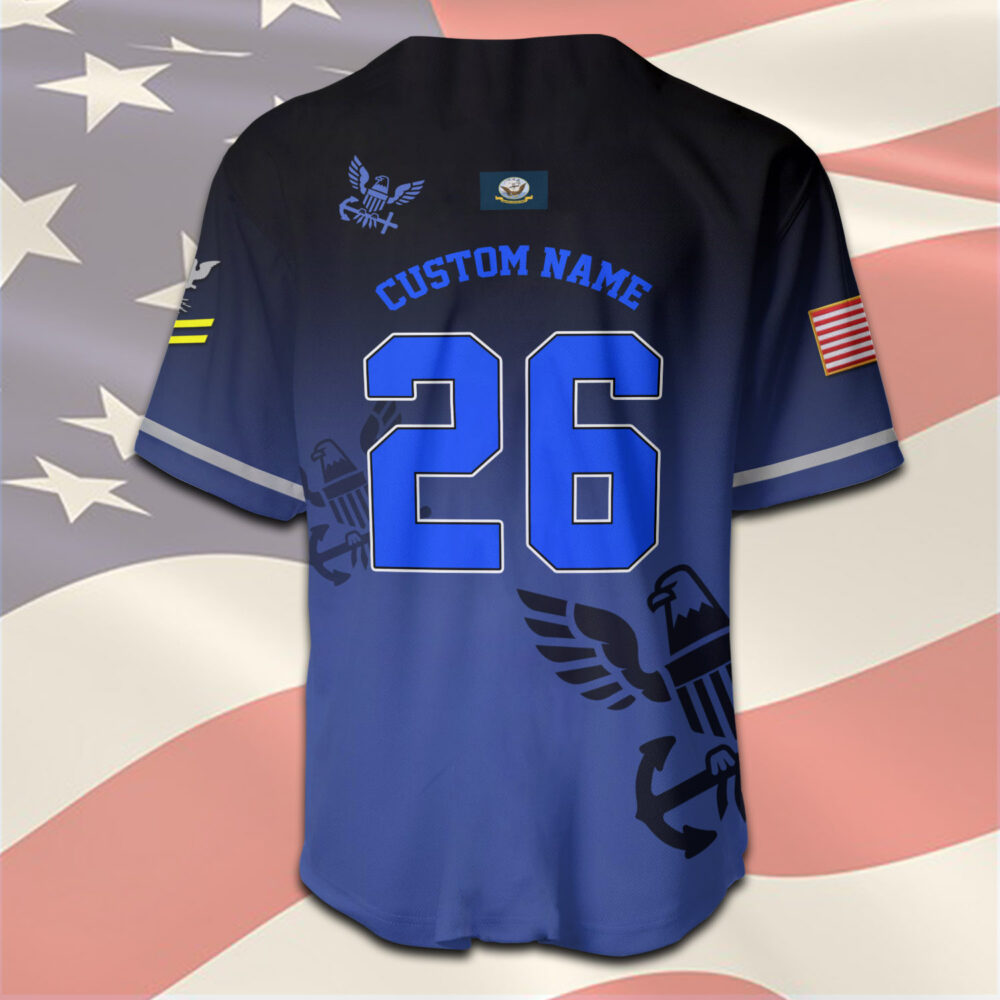 US Navy, E 9 Gold - Baseball Jersey - Image 3