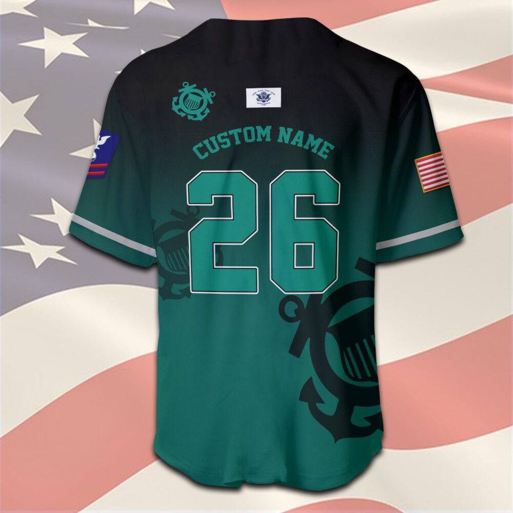 US Coast Guard, Once A Coastie, Always A Coastie - Baseball Jersey - Image 3