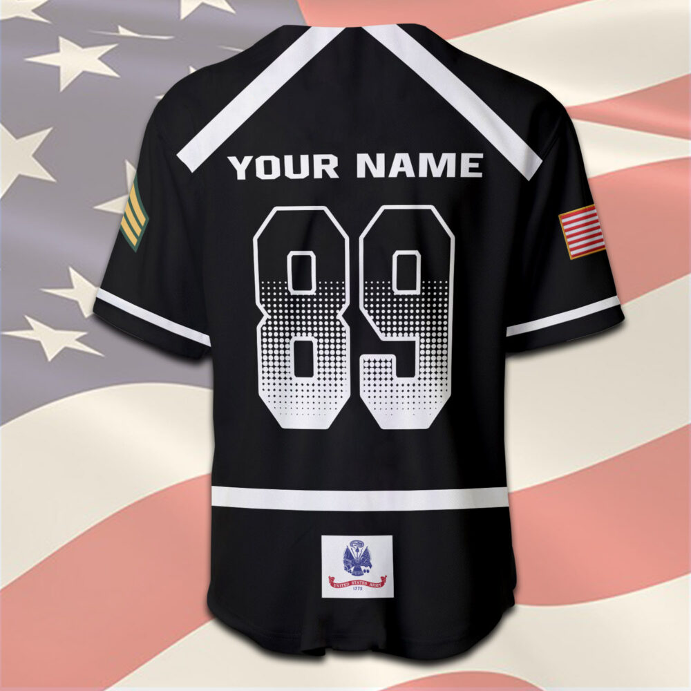 US Army, E 6 Army Staff Sergeant - Baseball Jersey - Image 3