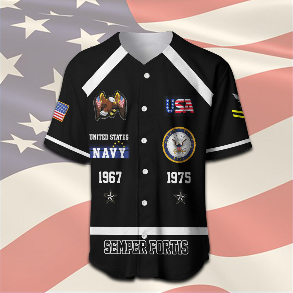 US Navy, Semper Fortis - Baseball Jersey - Image 2