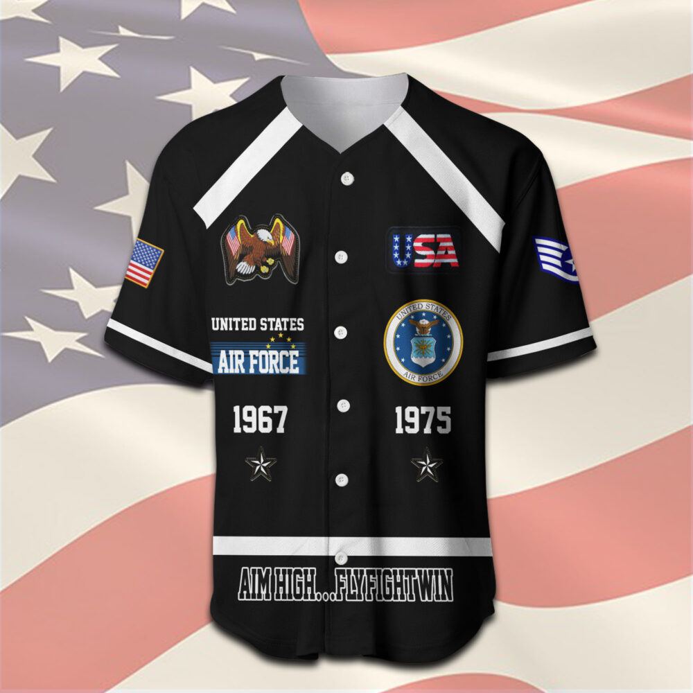 US Air Force , O 5 Air Force Lieutenant Colonel - Baseball Jersey - Image 2