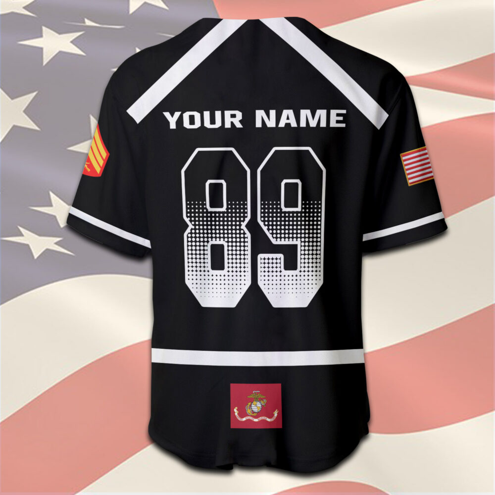 US Marine Corps, Once A Marine, Always A Marine - Baseball Jersey - Image 3