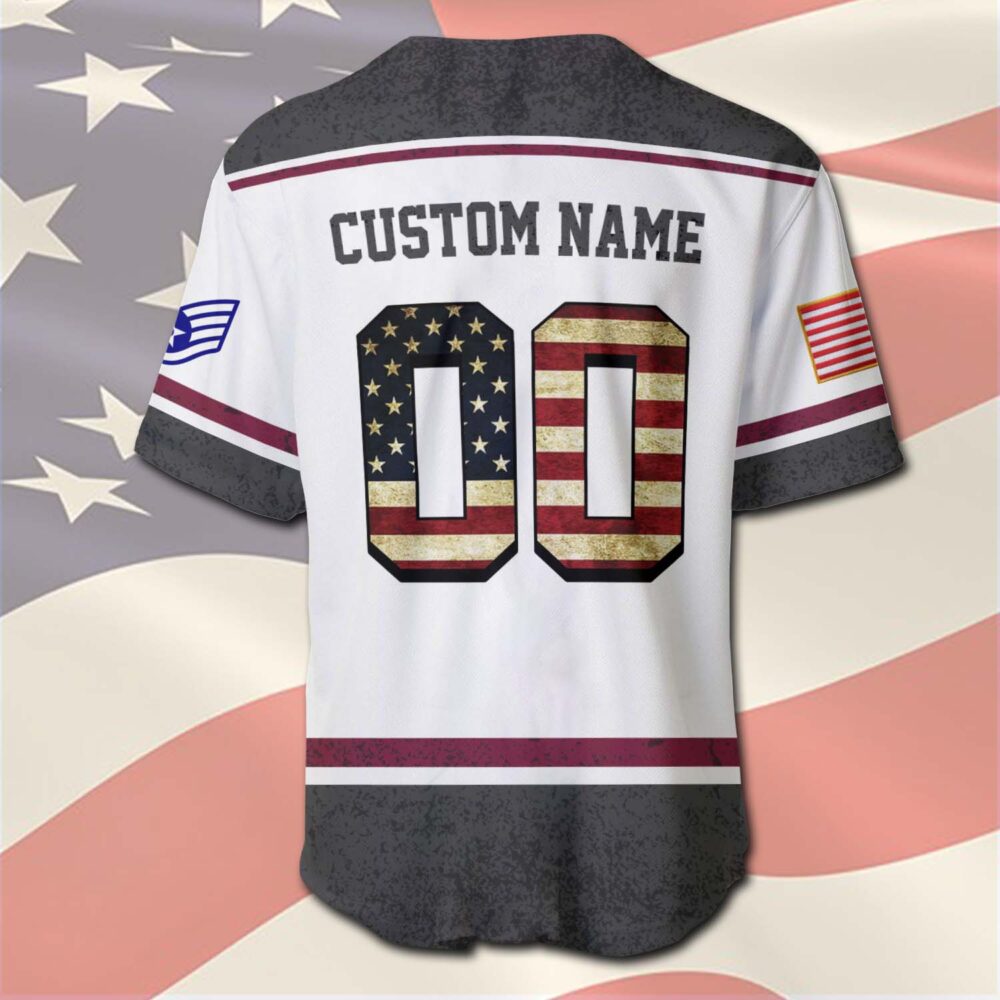 US Air Force , American By Birth, Veteran By Choice - Baseball Jersey - Image 3
