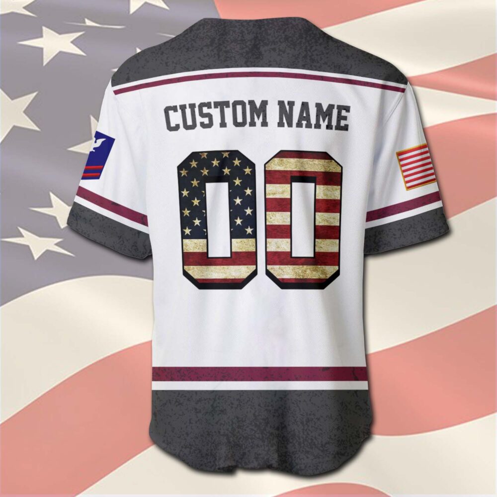 US Coast Guard, E 2 Blue - Baseball Jersey - Image 3