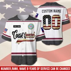 US Coast Guard, E 2 Blue - Baseball Jersey