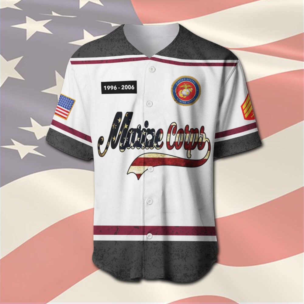 US Marine Corps, No One Gets Left Behind - Baseball Jersey - Image 2
