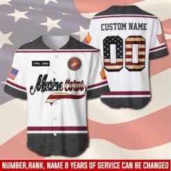 US Marine Corps, No One Gets Left Behind - Baseball Jersey