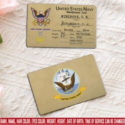 US Navy, E 5 Red - Printed Metal Card