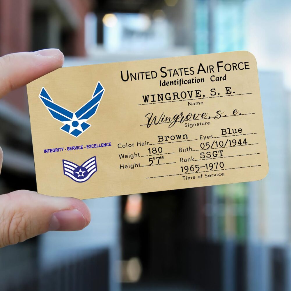 US Air Force , E 4 Air Force Sergeant - Printed Metal Card - Image 2