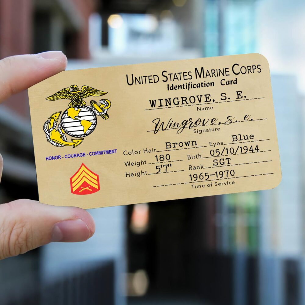 US Marine Corps, I Walked The Walk - Printed Metal Card - Image 2