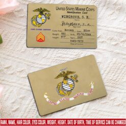 US Marine Corps, I Walked The Walk - Printed Metal Card