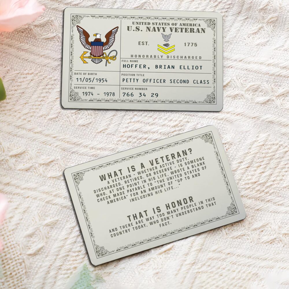 US Navy, Life And Pride - Printed Metal Card - Image 2